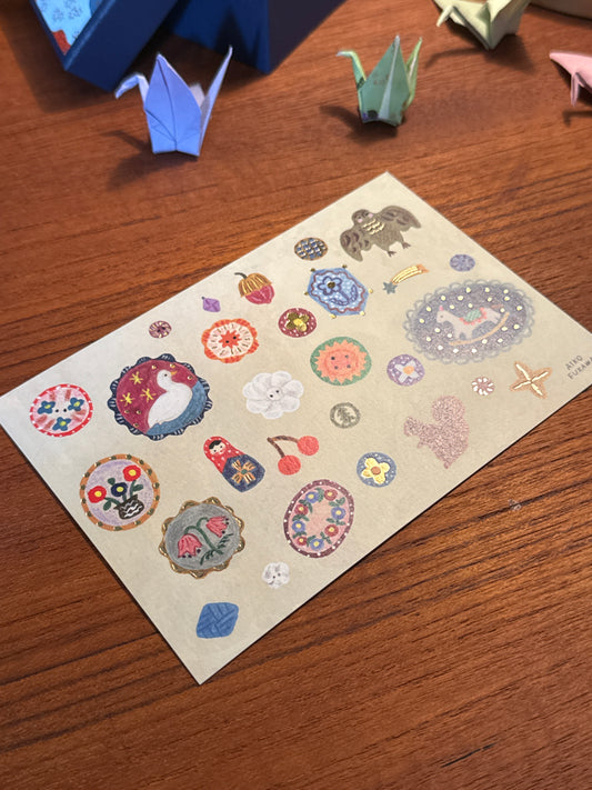Aiko Fukawa || Cozyca Foil-Stamped Postcard Brooch