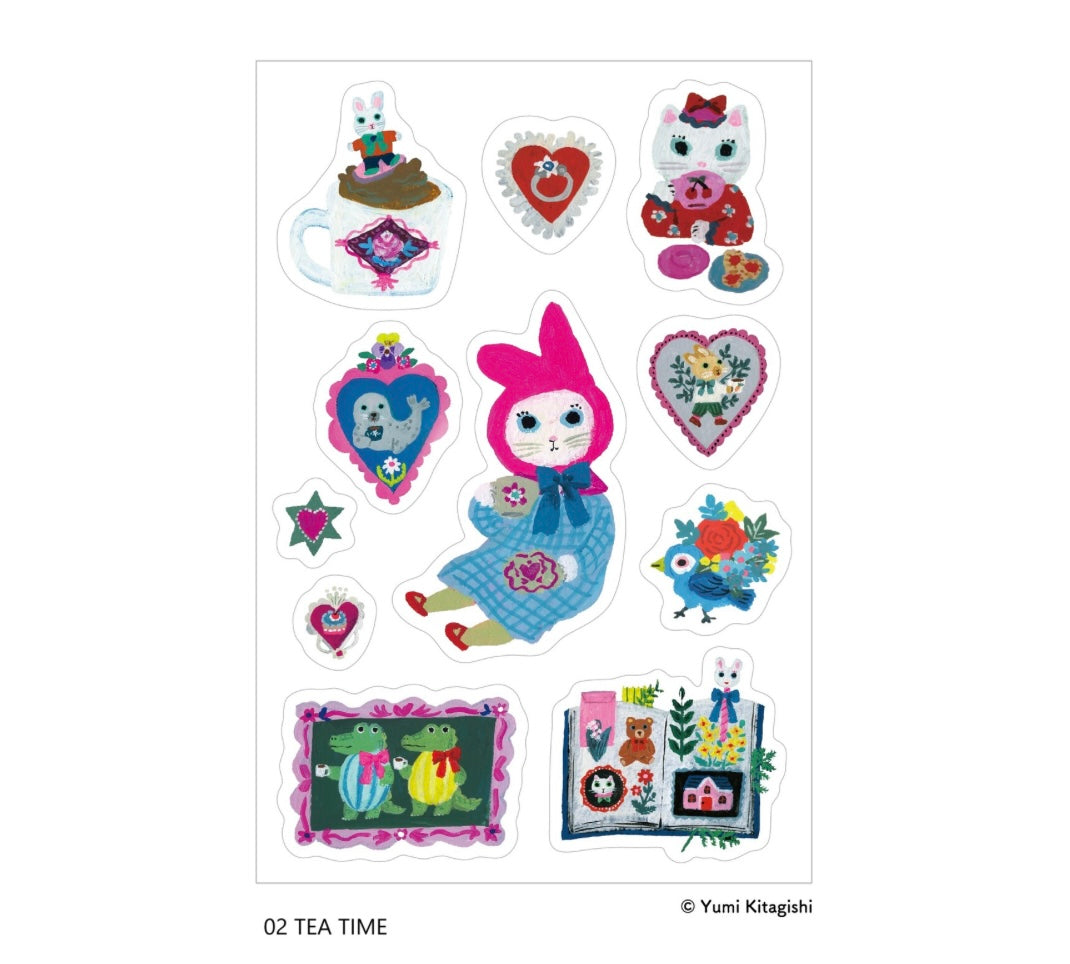 SANBY x Yumi Kitagishi Multi-Sticker - Tea Time