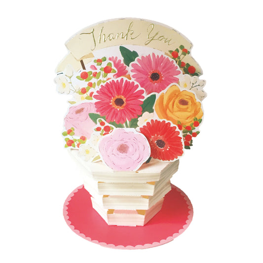 3D Flower Pot Pop-Up Thank you Card