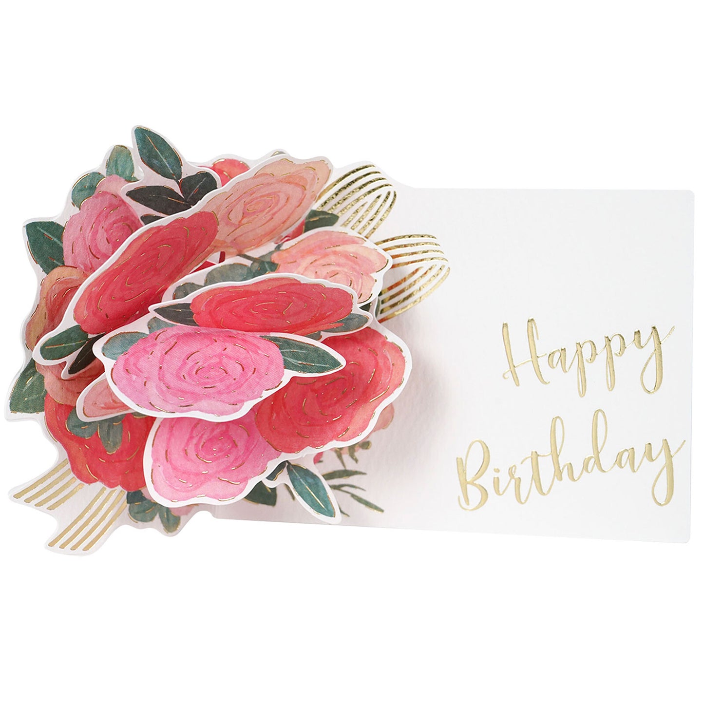 Birthday Flower Pop-Up Mini Card - Rose