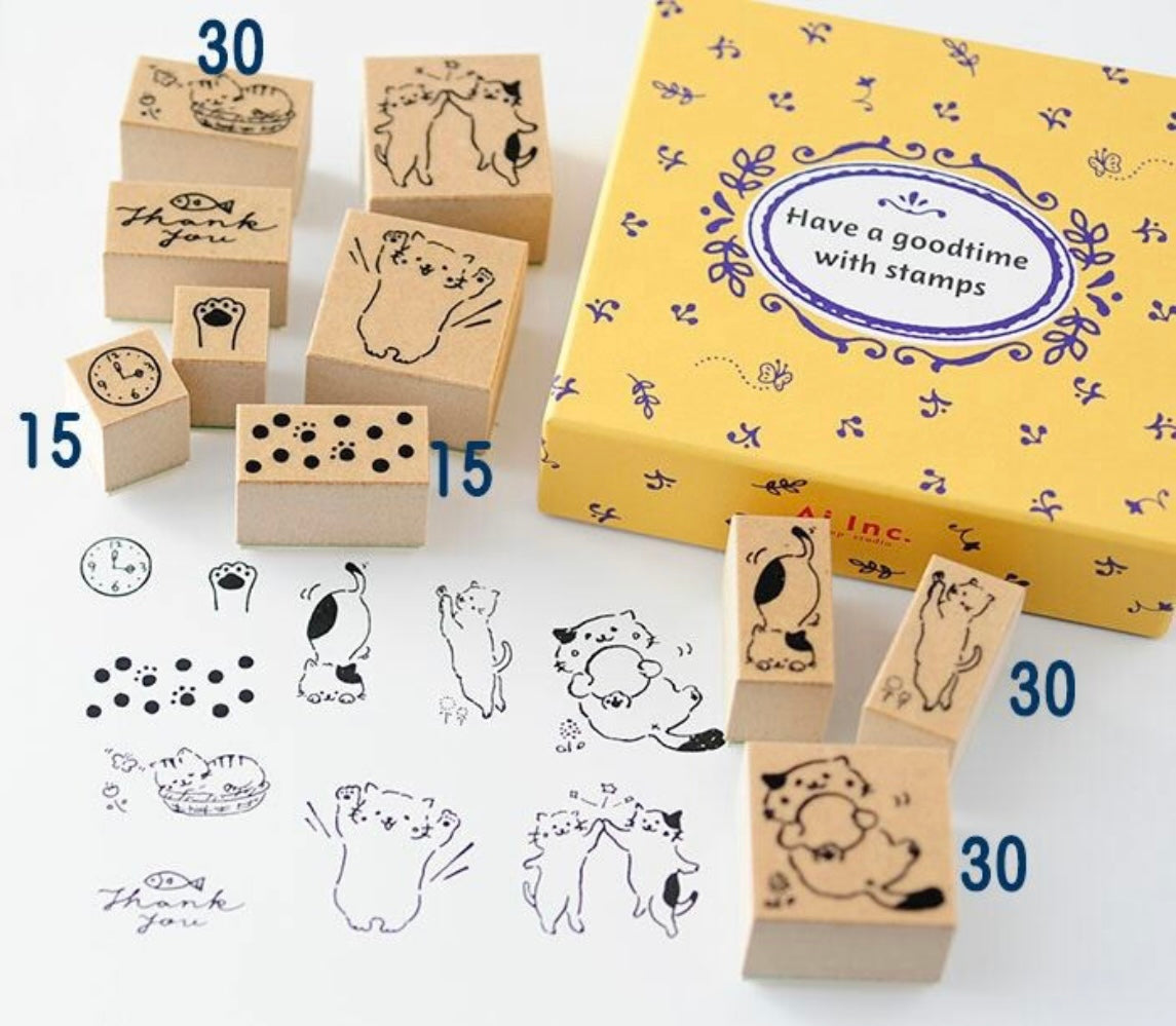 Neko no Kurashi Stamp Set