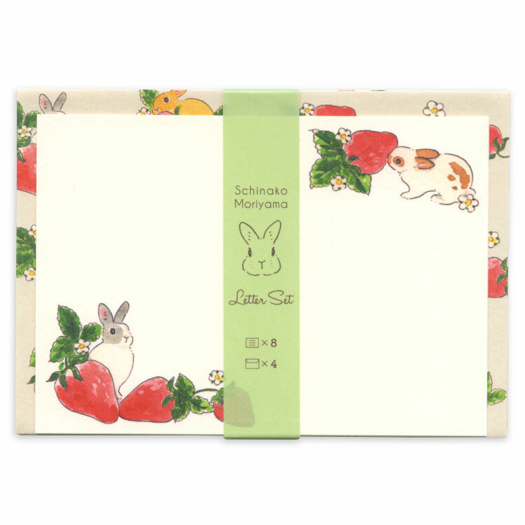 Letter Set - Shinako Moriyama - Strawberry Bunnies