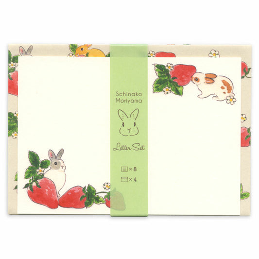 Letter Set - Shinako Moriyama - Strawberry Bunnies