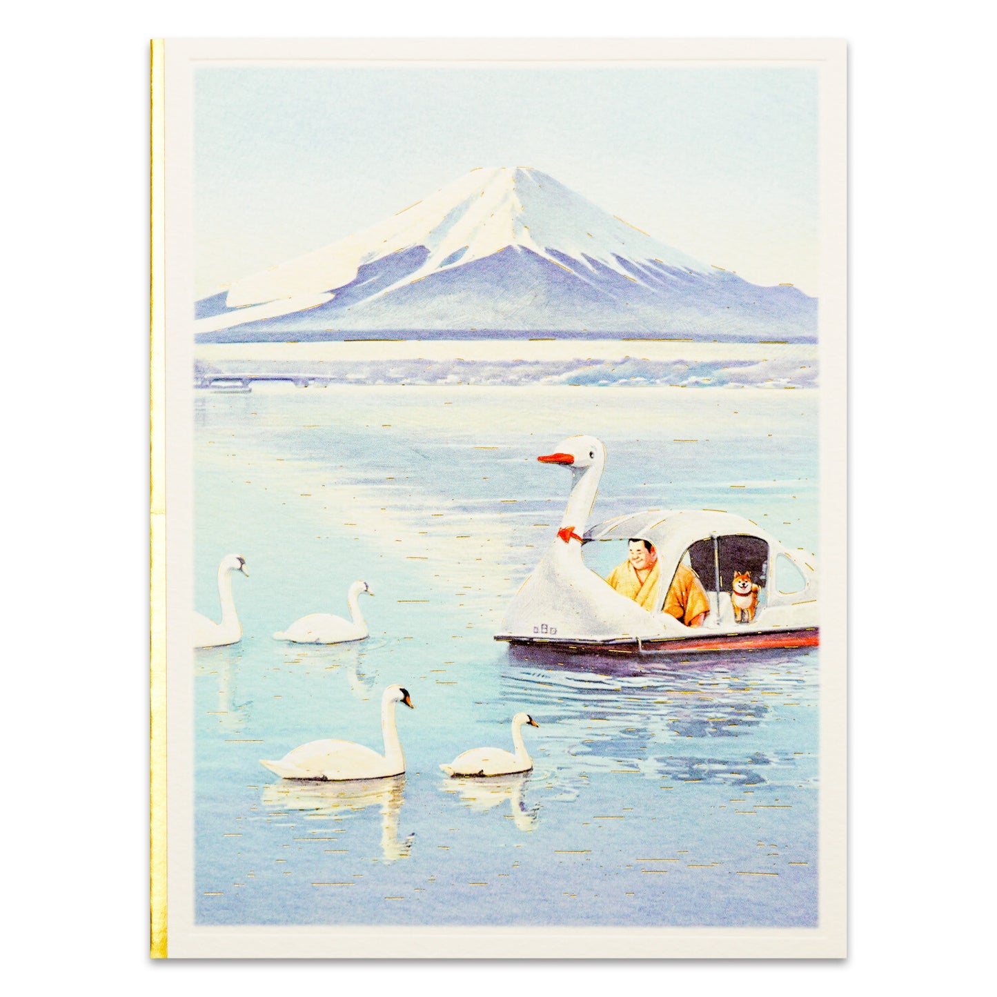 Sumo Shiba Lake Yamanaka - Postcard