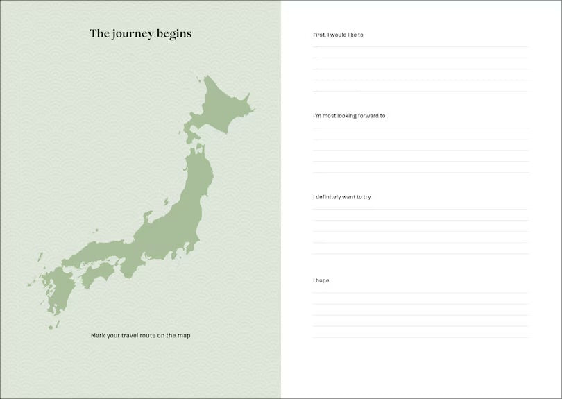 Japan Travel Journal: A5 Hardcover Travel Diary for 10 Trips with Prompts, Planning Pages and Keepsake Storage