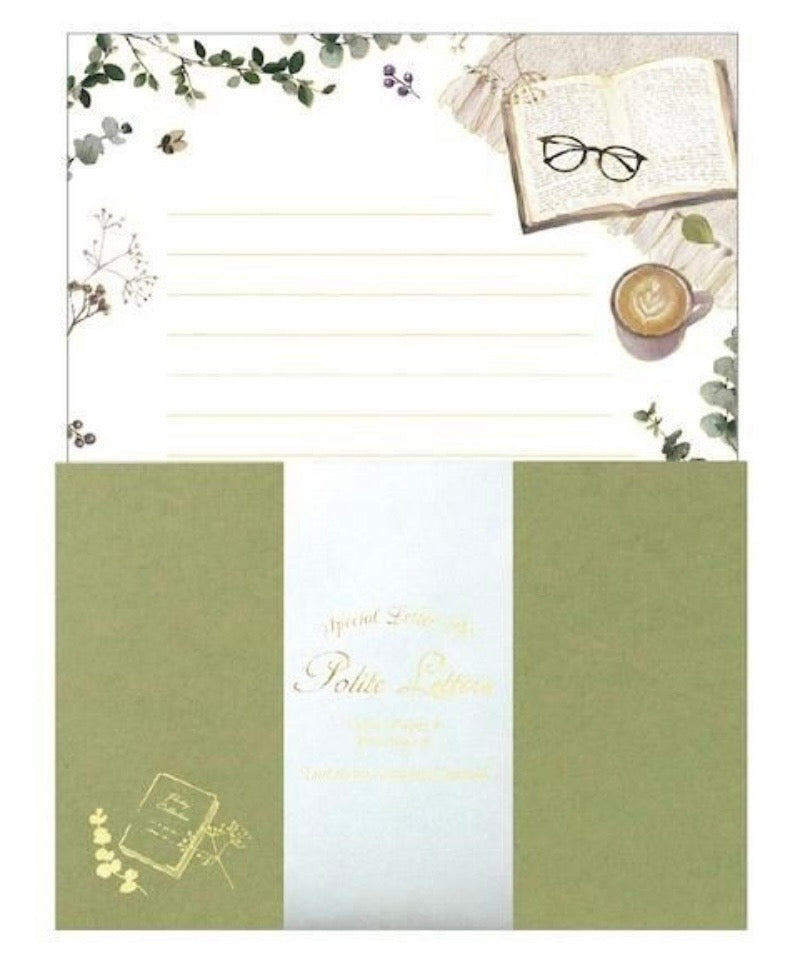 Letter Set - Books and Coffee