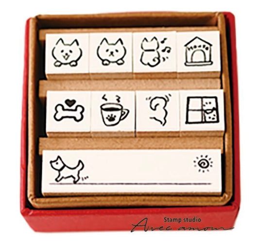 Petit Icon Stamps Dog Set of 9