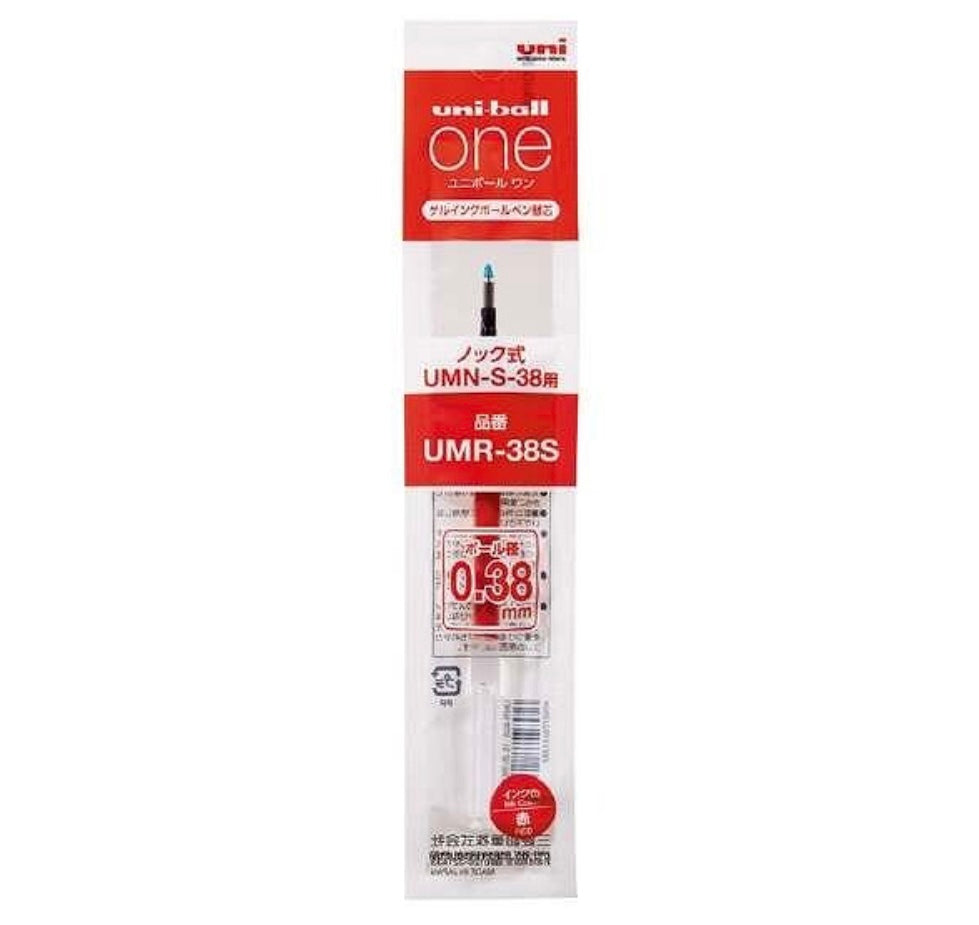 Mitsubishi Uni-Ball ONE Ballpoint Pen Refill Black, Blue, Red 0.38mm