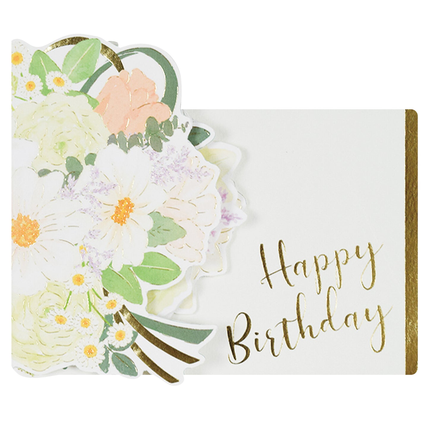 Birthday Flower Pop-Up Card - Green Florals