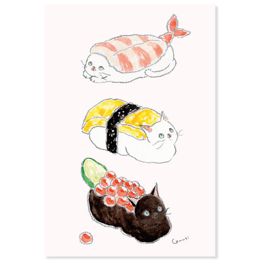 [Tocoro Comugi] Sushi Cat 2 - Postcard