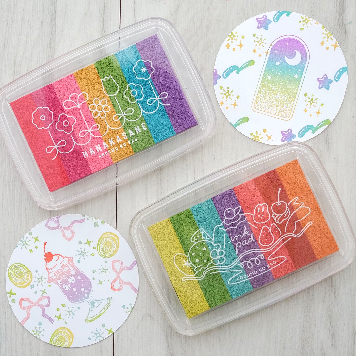 Kodomo no Kao Pastel Rainbow Ink Pad Collection