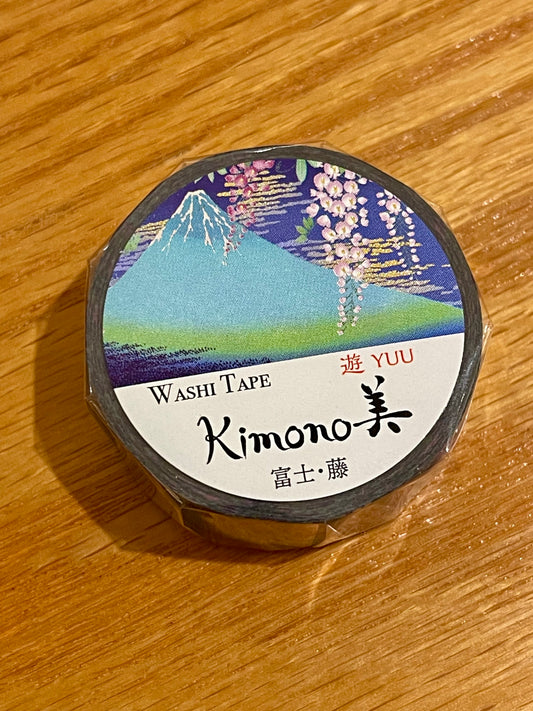 WT Kimono Washi Tape- Blue Fuji