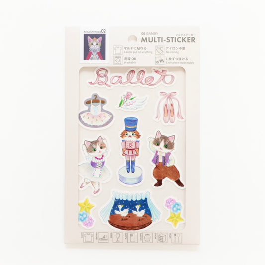 SANBY x Arisa Shimoda Multi-Sticker - Ballet Cat
