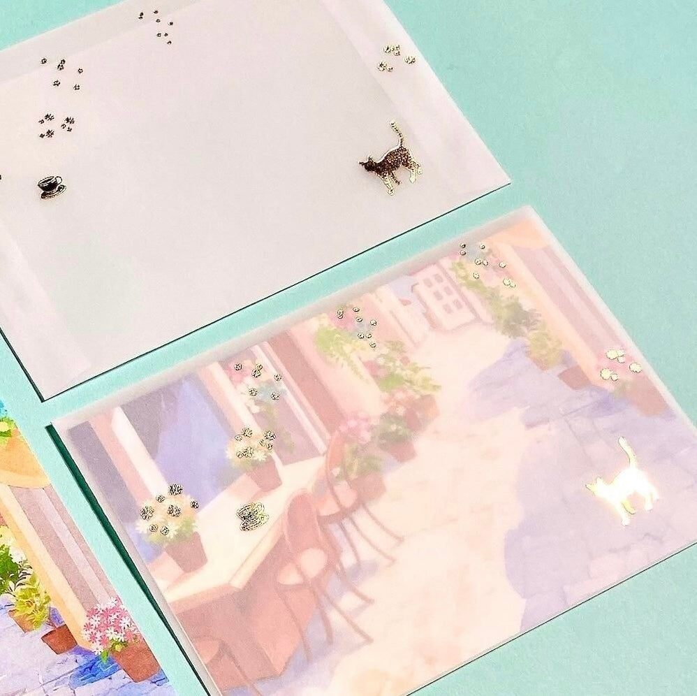 Letter Set - Cafe and Cats
