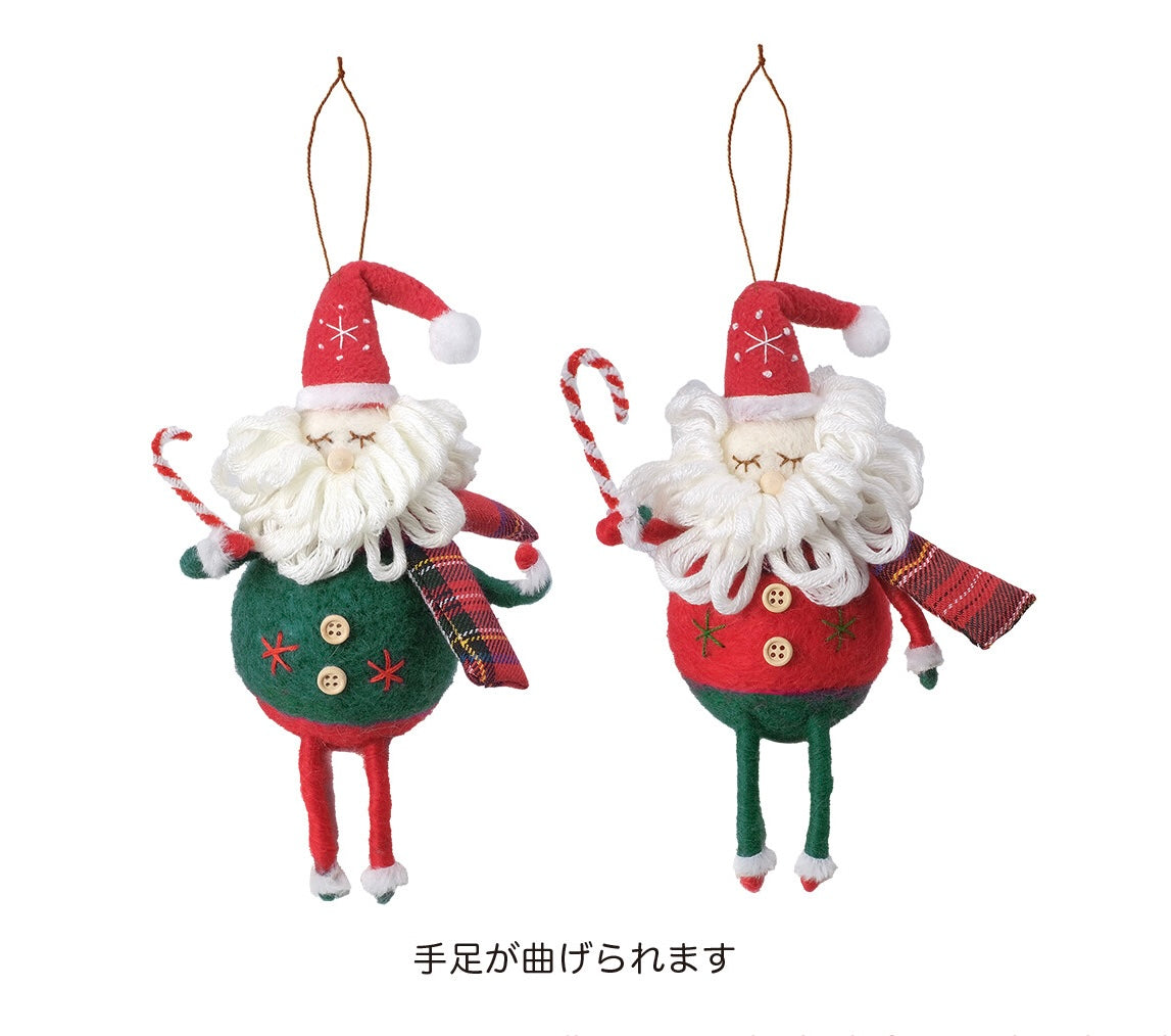 CM1746s Wool Felt Ornament Old Santa
