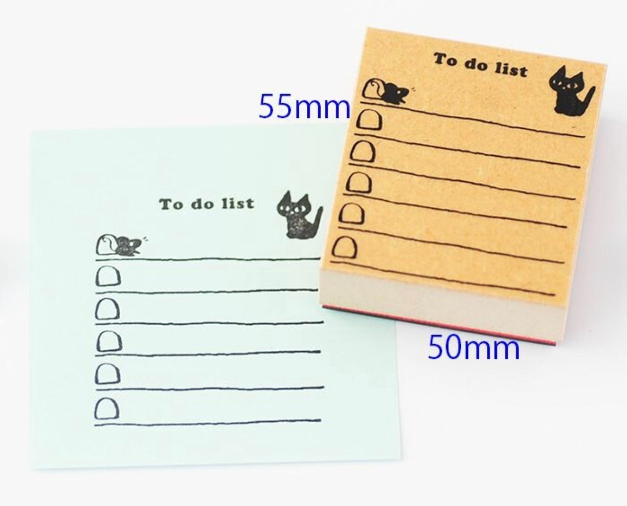 To-Do List Cafe Cat Stamp