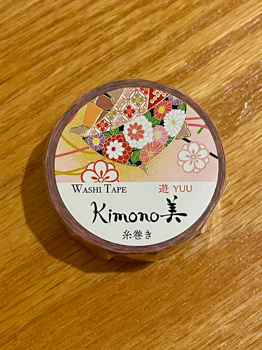 WT Kimono Washi Tape - Pink Pattern