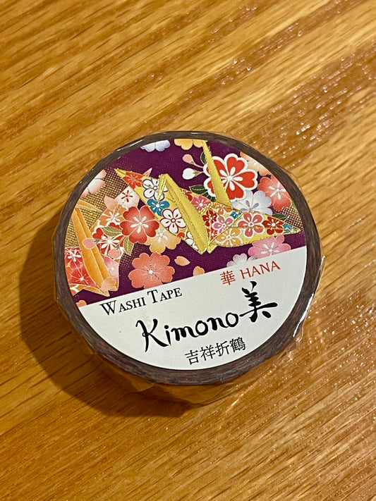 WT Kimono Washi Tape - Purple Paper Crane