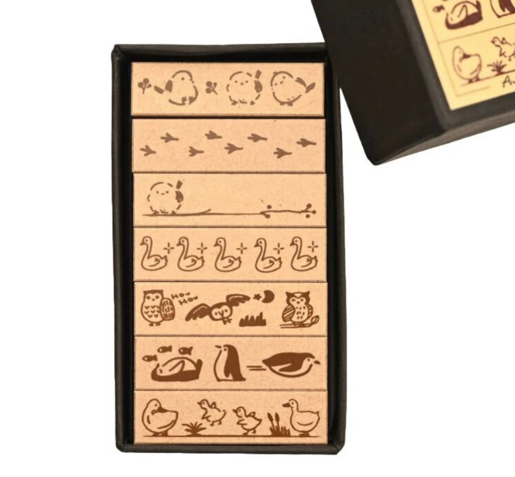 Border Stamp - Birds 7-pcs Set