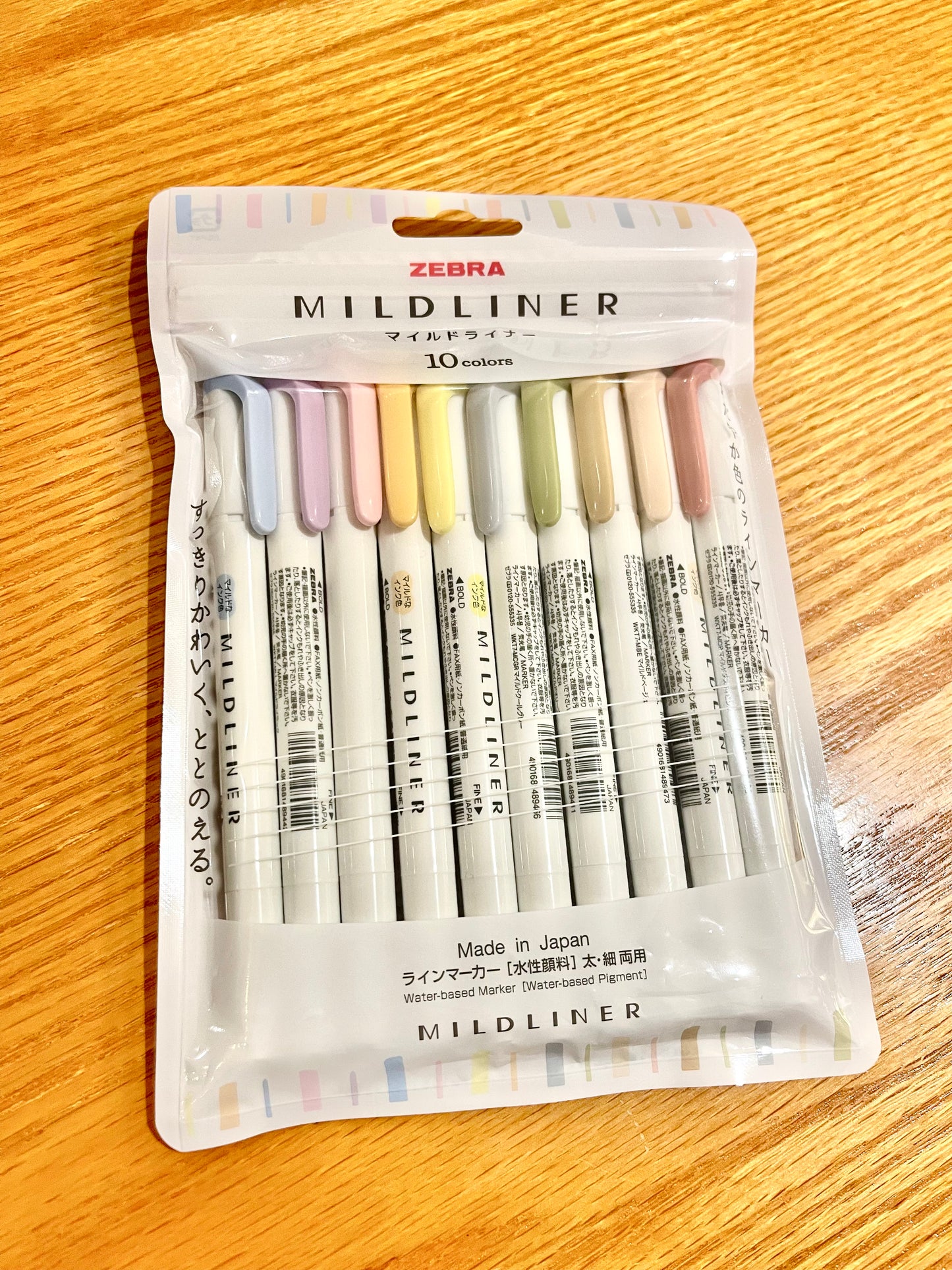 ZEBRA Mildliner Marker Dual Tip 10 Color Set Limited Edition