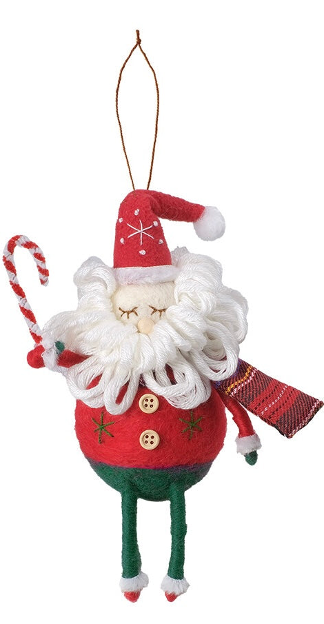 CM1746s Wool Felt Ornament Old Santa
