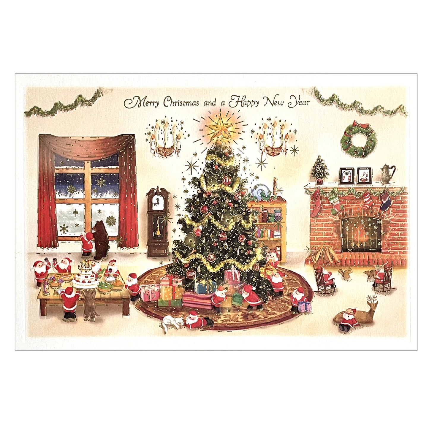 Mini Santa Christmas Card with Envelope - Christmas Eve