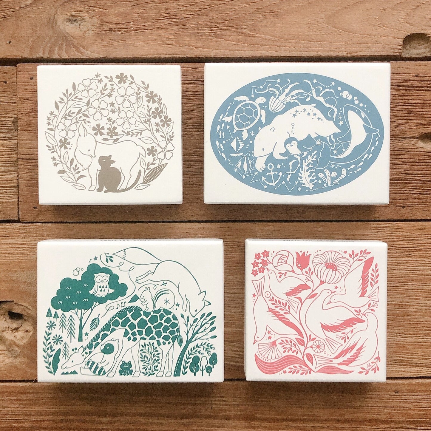 Natsuko Taguchi x Kodomo No Kao Art Wooden Stamp - Shika Cat