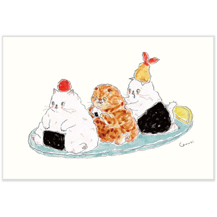 [Tocoro Comugi] Onigiri Cat - Postcard