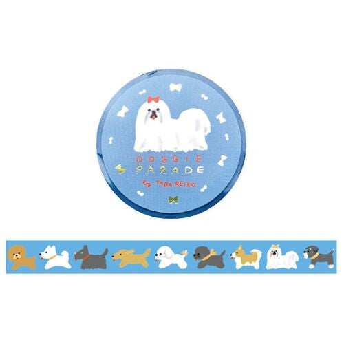 [Tada Reiko] Cozyca Washi Tape - Doggie Parade