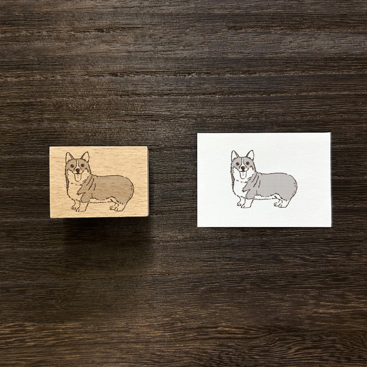 Alte Wood Stamp - Corgi