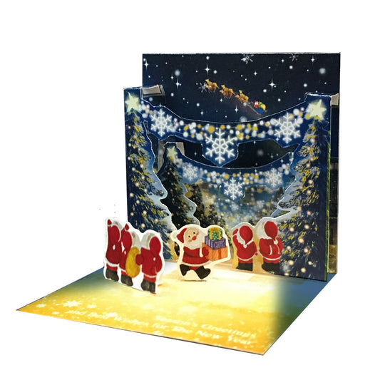 Mini Santa Christmas Pop-Up Card - X-Mas Tree Market
