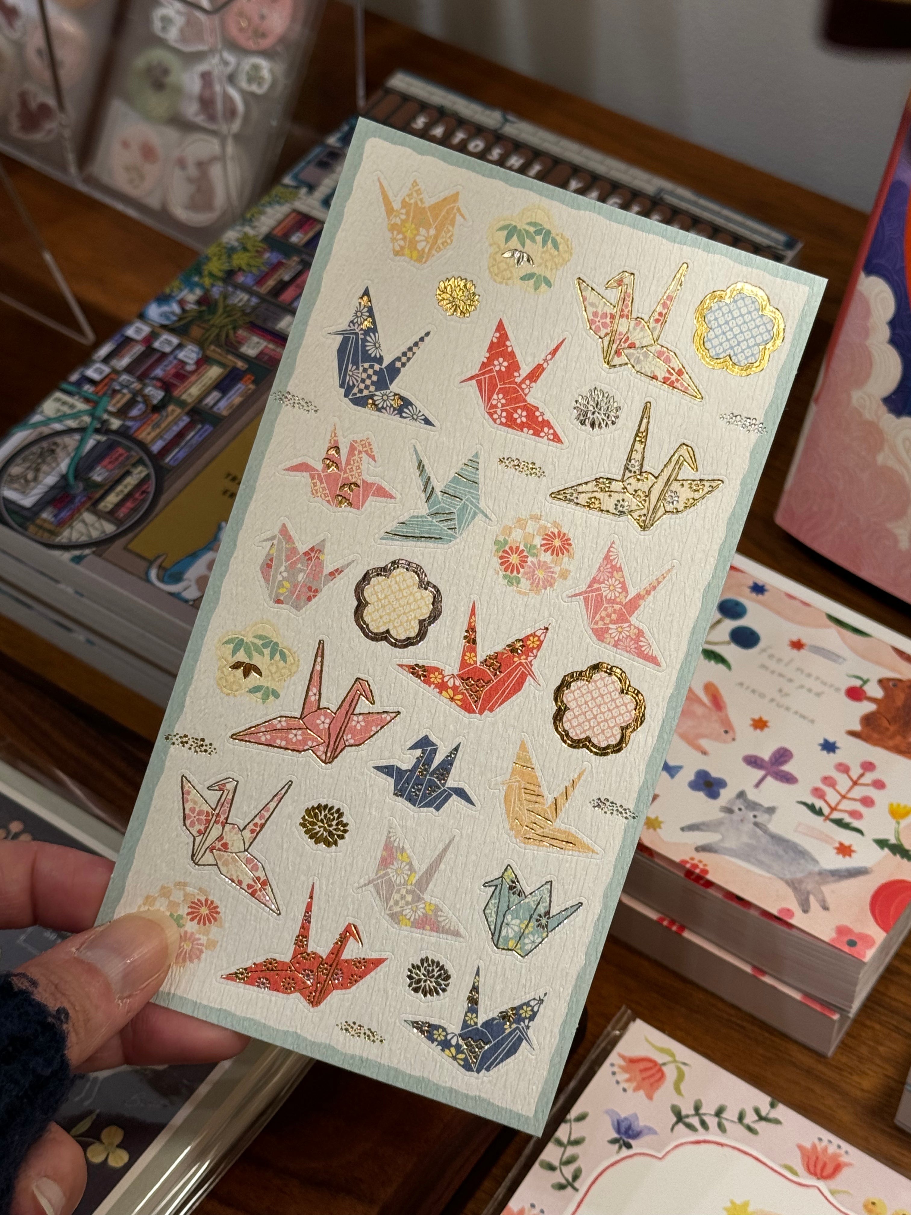 Stickers - Japanese Textured Paper Crane – Nekoto Books