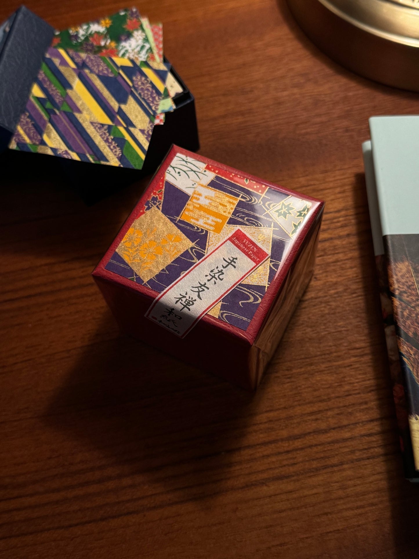 Yuzen Origami Paper Box – Red