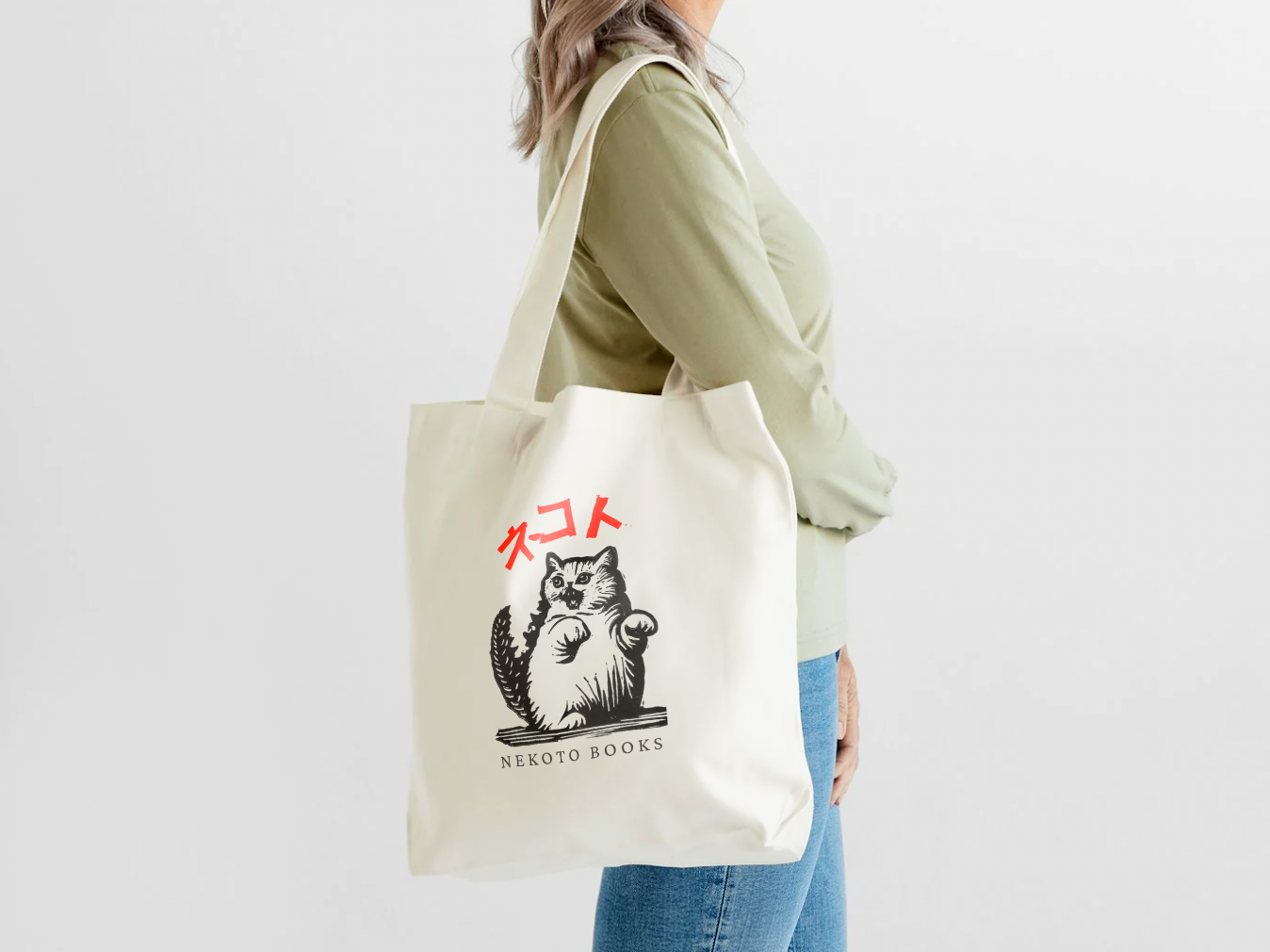 Nekoto Books x Mims Tote Bag - Catzilla